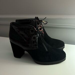 Giada Italian Genuine Leather Ankle Heeled Boots